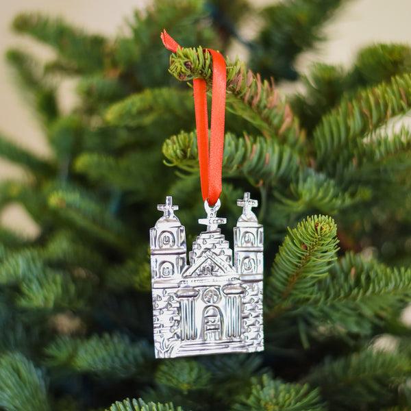 Santa Barbara Mission Small Tin Ornament Christmas/Holidays - Alessaro Designs, The Santa Barbara Company